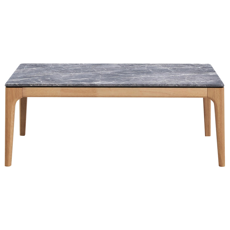 Coaster Furniture Polaris 707858 Rectangular SmartTop Coffee Table - Grey and Light Oak IMAGE 3