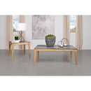 Coaster Furniture Polaris 707858 Rectangular SmartTop Coffee Table - Grey and Light Oak IMAGE 5