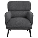 Coaster Furniture Andrea 903082 Upholstered Crecent Arm Accent Chair - Grey IMAGE 3