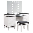Coaster Furniture Talei 930244 6-Drawer Vanity Set with Lighting - Black and White IMAGE 1