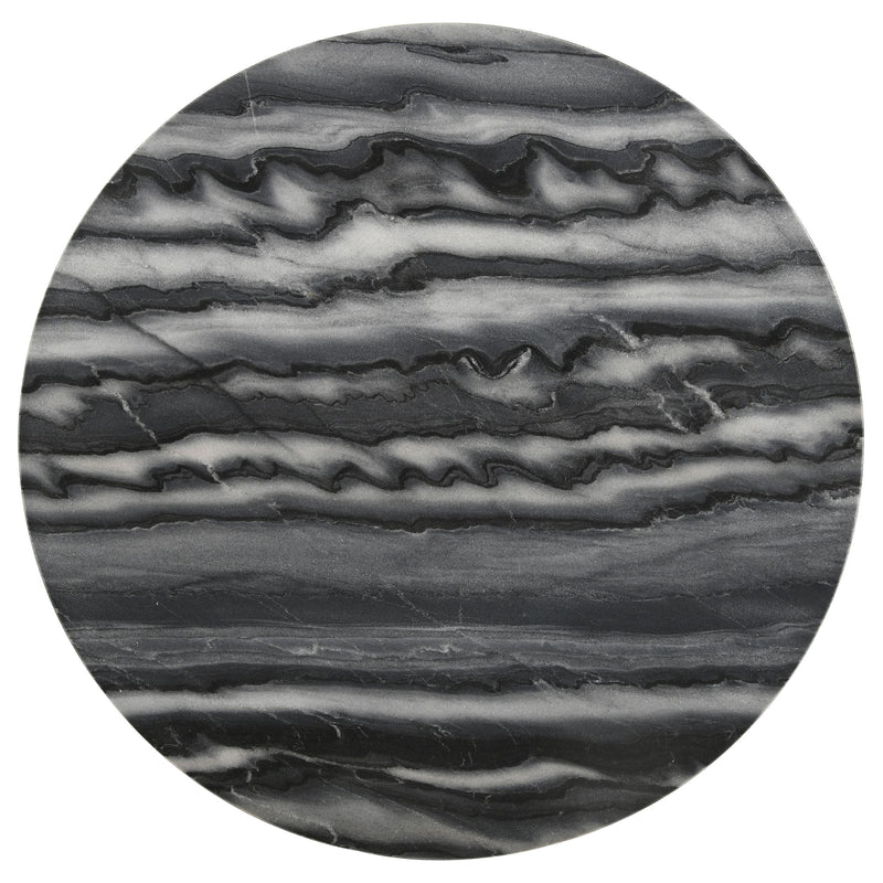 Coaster Furniture Ophelia 930253 Round Marble Top Accent Side Table - Black IMAGE 3