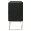 Coaster Furniture Borman 950331 4-door Wood Accent Cabinet - Walnut and Black IMAGE 6