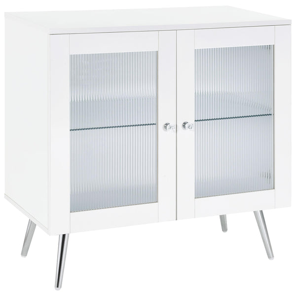 Coaster Furniture Nieta 950396 2-door Engineered Wood Accent Cabinet - White High Gloss IMAGE 1