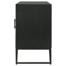 Coaster Furniture Riddell 959631 4-door Wood Reeding Accent Cabinet - Matte Black IMAGE 7