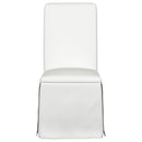 Coaster Furniture Shawna 100748 Upholstered Skirted Side Chair - White IMAGE 2