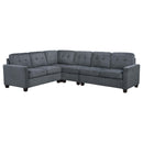 Coaster Furniture Georgina 551701-SET 4 pc Upholstered Modular Sectional Sofa - Steel Grey IMAGE 1
