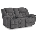 Signature Design by Ashley Foreside 3810494 Double Reclining Loveseat with Console IMAGE 1