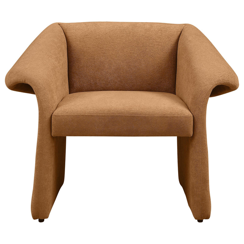 Coaster Furniture Ramsey 907523 Upholstered Sloped Arm Accent Chair - Honey IMAGE 3
