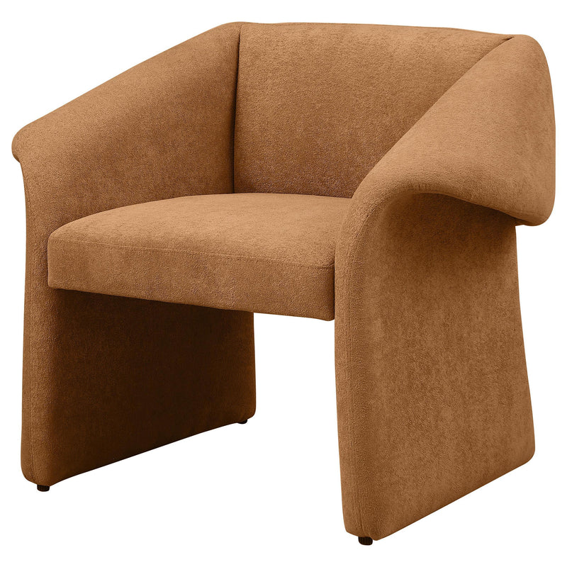 Coaster Furniture Ramsey 907523 Upholstered Sloped Arm Accent Chair - Honey IMAGE 4