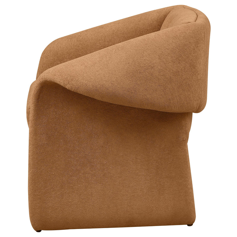 Coaster Furniture Ramsey 907523 Upholstered Sloped Arm Accent Chair - Honey IMAGE 5