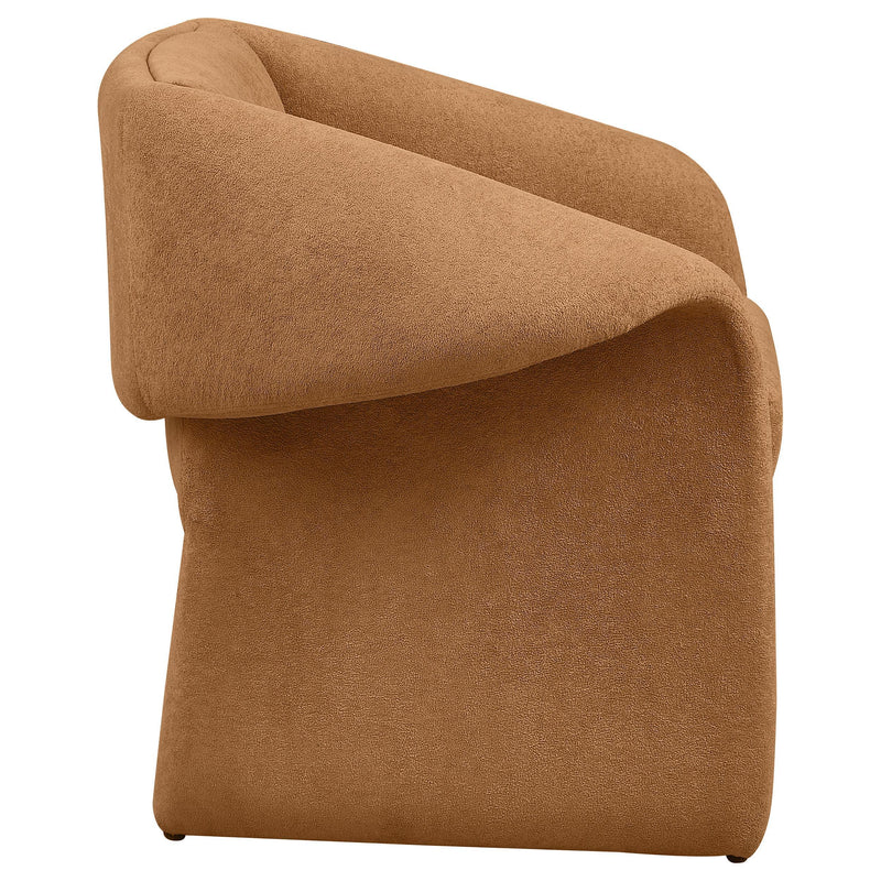 Coaster Furniture Ramsey 907523 Upholstered Sloped Arm Accent Chair - Honey IMAGE 8