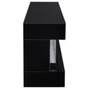 Coaster Furniture Vallerie 710022 71" TV Stand with Visual Flame Box - Black IMAGE 6