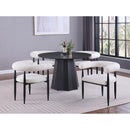 Coaster Furniture Camden 105780 Round 48-inch Faux Marble Top Dining Table - Black IMAGE 4