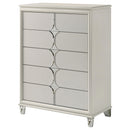 Coaster Furniture Olivia 224955 5-Drawer Bedroom Chest of Drawers - Pearl White IMAGE 4