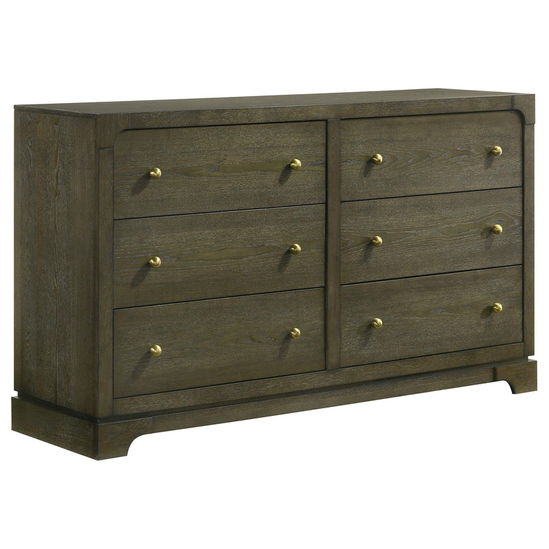 Coaster Furniture Gran Park 224933 6-Drawer Dresser Cabinet - Dark Cocoa IMAGE 1