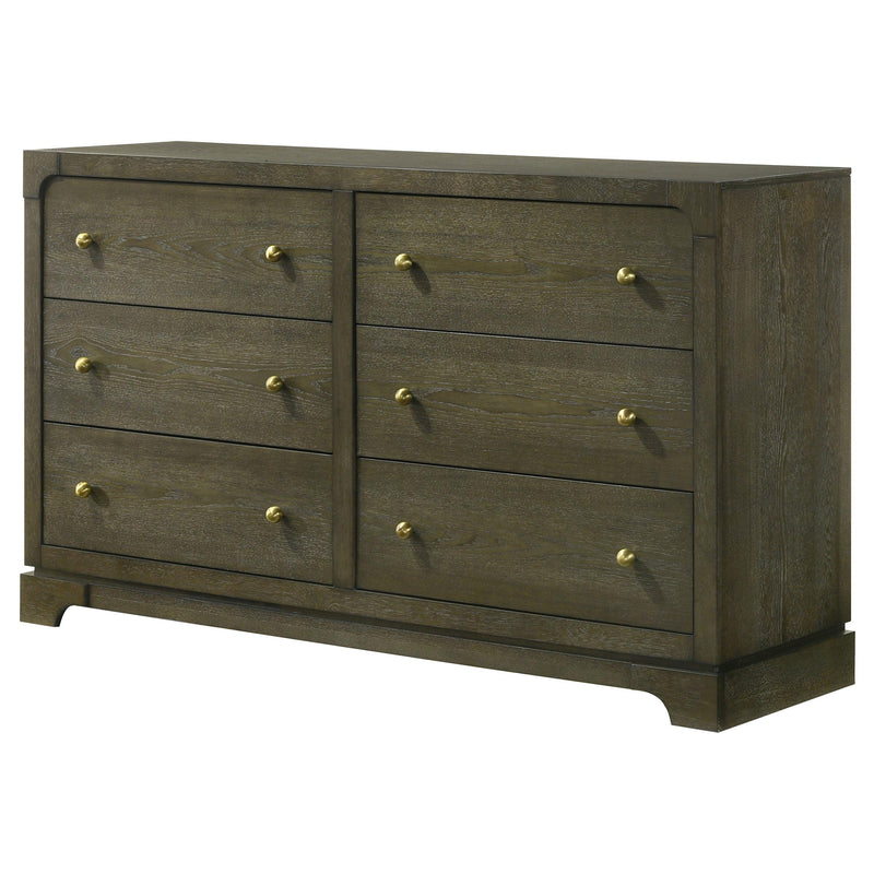 Coaster Furniture Gran Park 224933 6-Drawer Dresser Cabinet - Dark Cocoa IMAGE 4