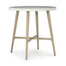 Signature Design by Ashley Seton Creek P798-613 Round Bar Table with Umbrella Option IMAGE 1