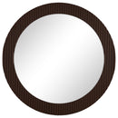Coaster Furniture Dexter 961463 40 x 40 Inch Round Reeding Frame Wall Mirror - Brown IMAGE 2