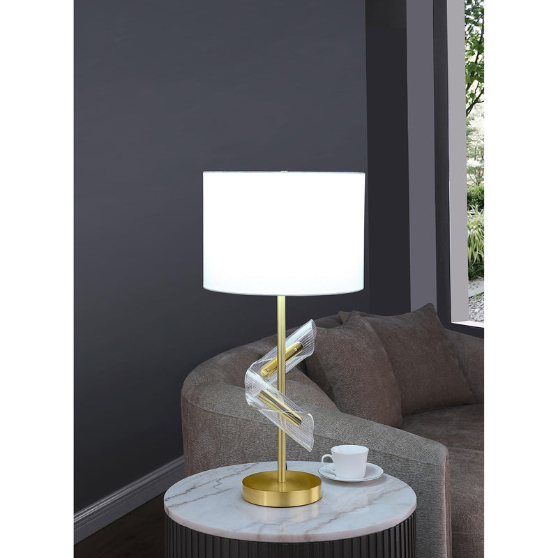 Coaster Furniture Kingsley 920238 30-inch Drum Shade Table Lamp - Gold IMAGE 7