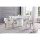 Coaster Furniture Acadia 105580 Round 53-inch Sintered Stone Top Dining Table - White IMAGE 4
