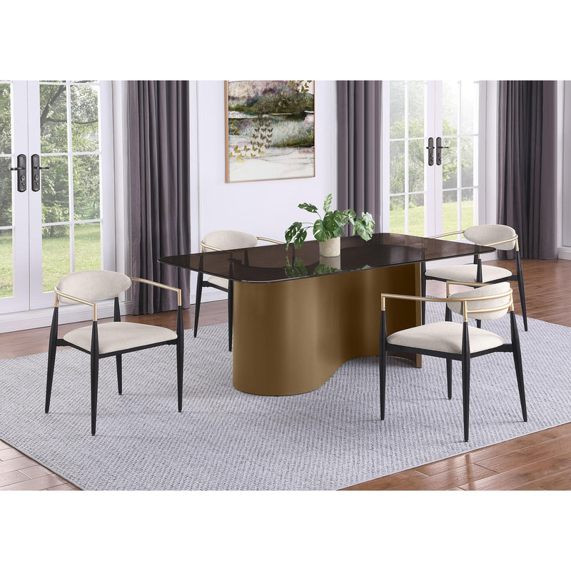 Coaster Furniture Edson 105761 72-inch Rectangular Glass Top Dining Table - Bronze IMAGE 5