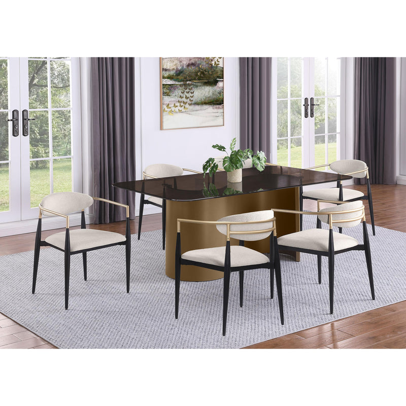 Coaster Furniture Edson 105761 72-inch Rectangular Glass Top Dining Table - Bronze IMAGE 6