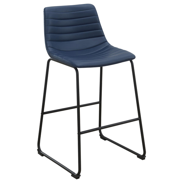 Coaster Furniture Zuni 107208 Faux Leather Upholstered Counter Chair - Blue IMAGE 1