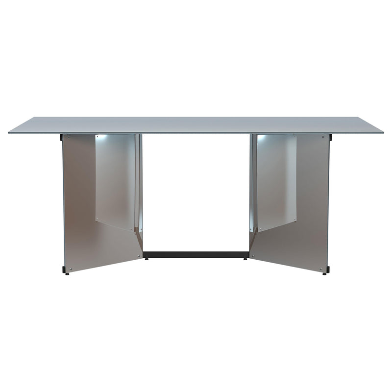 Coaster Furniture Emery 108091 76-inch Rectangular Mirrored Dining Table - Silver IMAGE 6