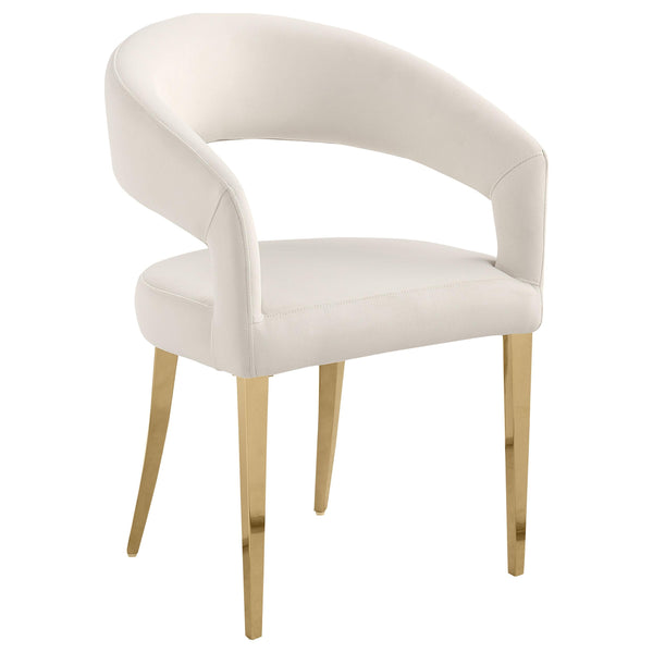 Coaster Furniture Galiano 108282 Velvet Upholstered Dining Arm Chair - Cream Beige IMAGE 1