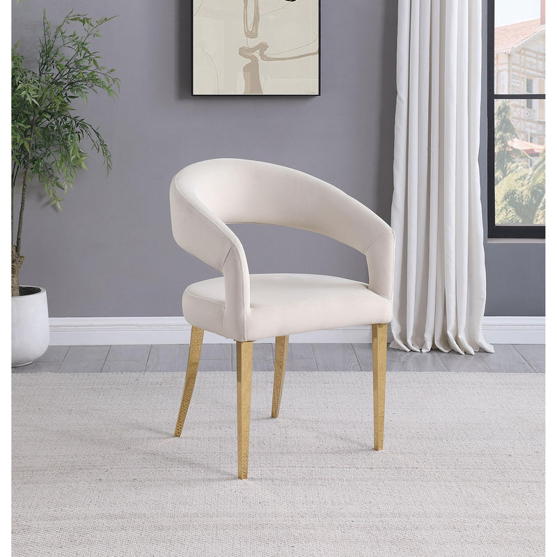 Coaster Furniture Galiano 108282 Velvet Upholstered Dining Arm Chair - Cream Beige IMAGE 2