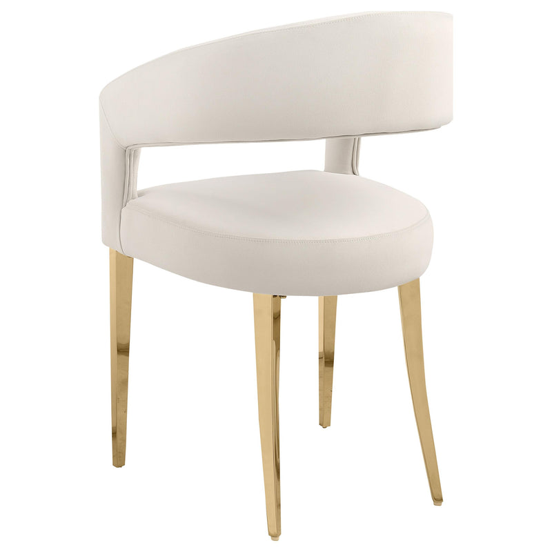 Coaster Furniture Galiano 108282 Velvet Upholstered Dining Arm Chair - Cream Beige IMAGE 6