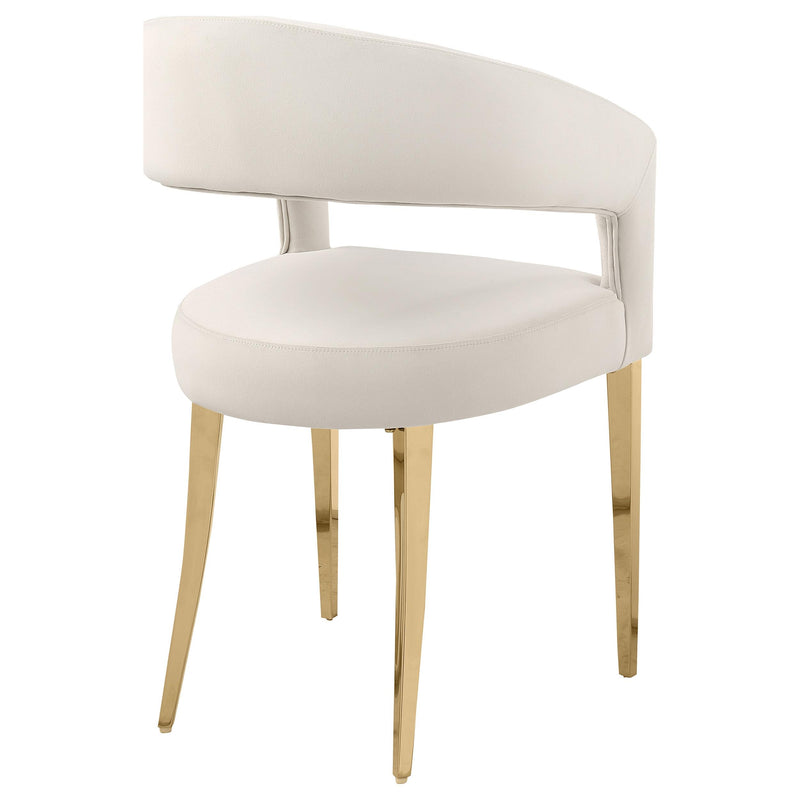 Coaster Furniture Galiano 108282 Velvet Upholstered Dining Arm Chair - Cream Beige IMAGE 7