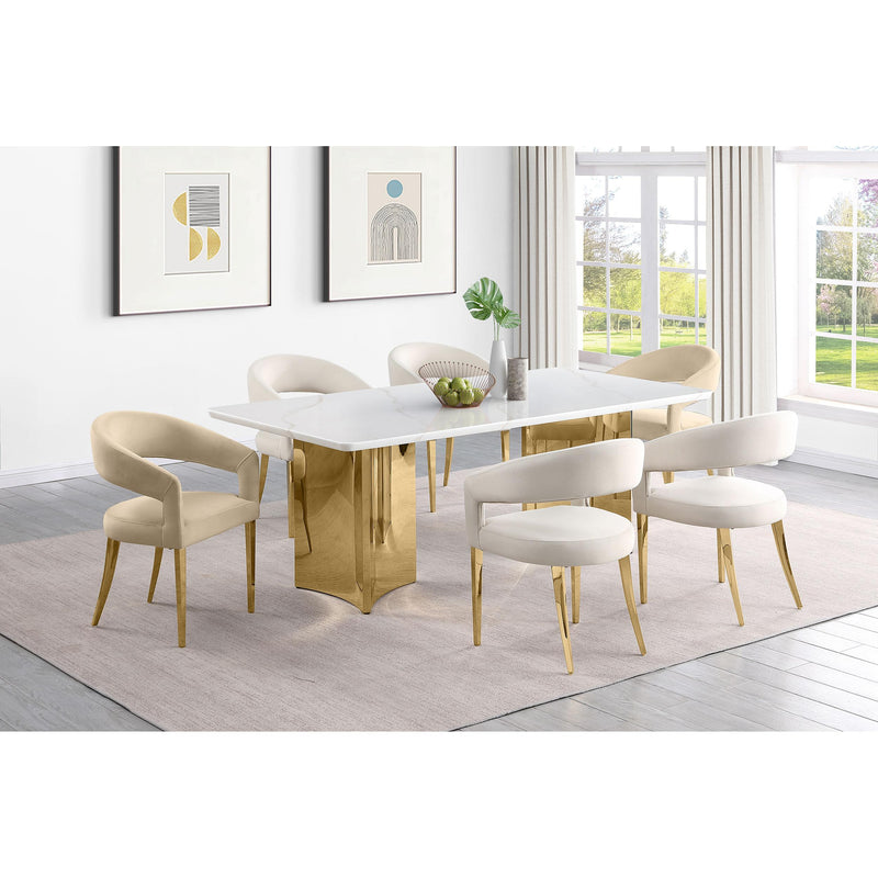 Coaster Furniture Galiano 108286 Velvet Upholstered Dining Arm Chair - Beige IMAGE 11