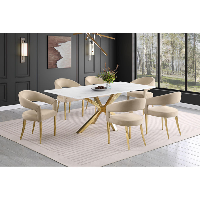 Coaster Furniture Galiano 108286 Velvet Upholstered Dining Arm Chair - Beige IMAGE 13