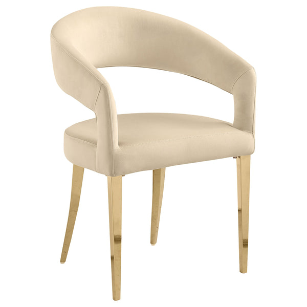 Coaster Furniture Galiano 108286 Velvet Upholstered Dining Arm Chair - Beige IMAGE 1