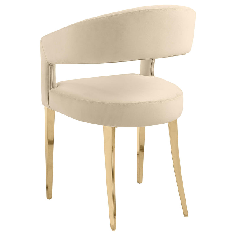 Coaster Furniture Galiano 108286 Velvet Upholstered Dining Arm Chair - Beige IMAGE 6