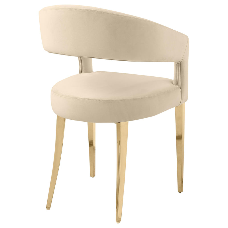 Coaster Furniture Galiano 108286 Velvet Upholstered Dining Arm Chair - Beige IMAGE 7