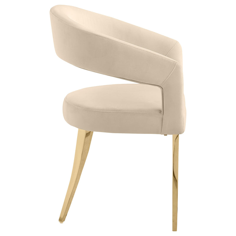 Coaster Furniture Galiano 108286 Velvet Upholstered Dining Arm Chair - Beige IMAGE 8