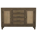 Coaster Furniture Matisse 108315 4-Drawer Sideboard Buffet Cabinet - Light Brown IMAGE 4