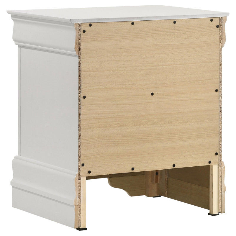Coaster Furniture Louis Philippe 202442 2-Drawer Nightstand Bedside Table - White IMAGE 6