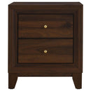 Coaster Furniture Welsley 223442 2-Drawer Nightstand Bedside Table - Walnut IMAGE 3
