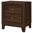 Coaster Furniture Welsley 223442 2-Drawer Nightstand Bedside Table - Walnut IMAGE 4