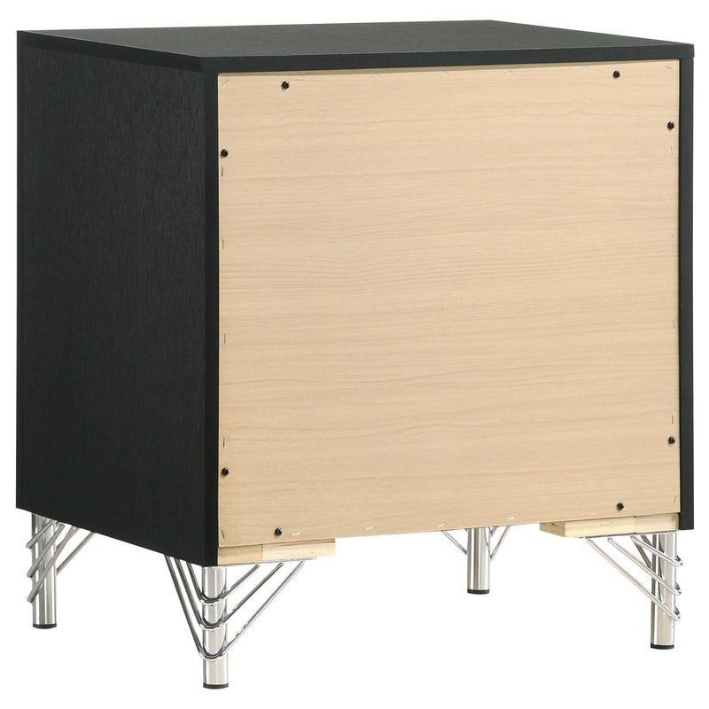 Coaster Furniture Lucia 224992 2-Drawer Nightstand Bedside Table - Black IMAGE 6