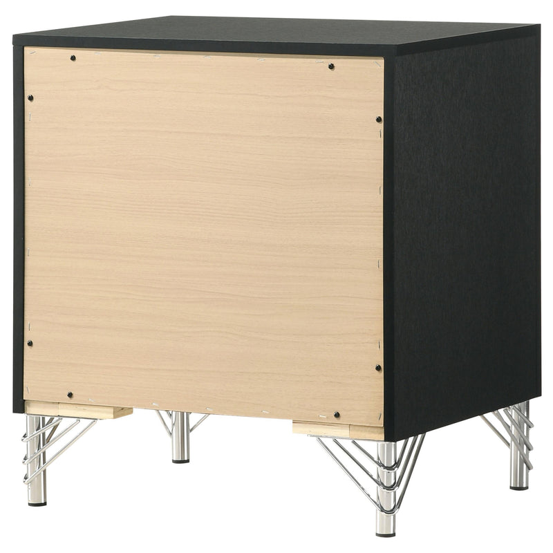 Coaster Furniture Lucia 224992 2-Drawer Nightstand Bedside Table - Black IMAGE 8
