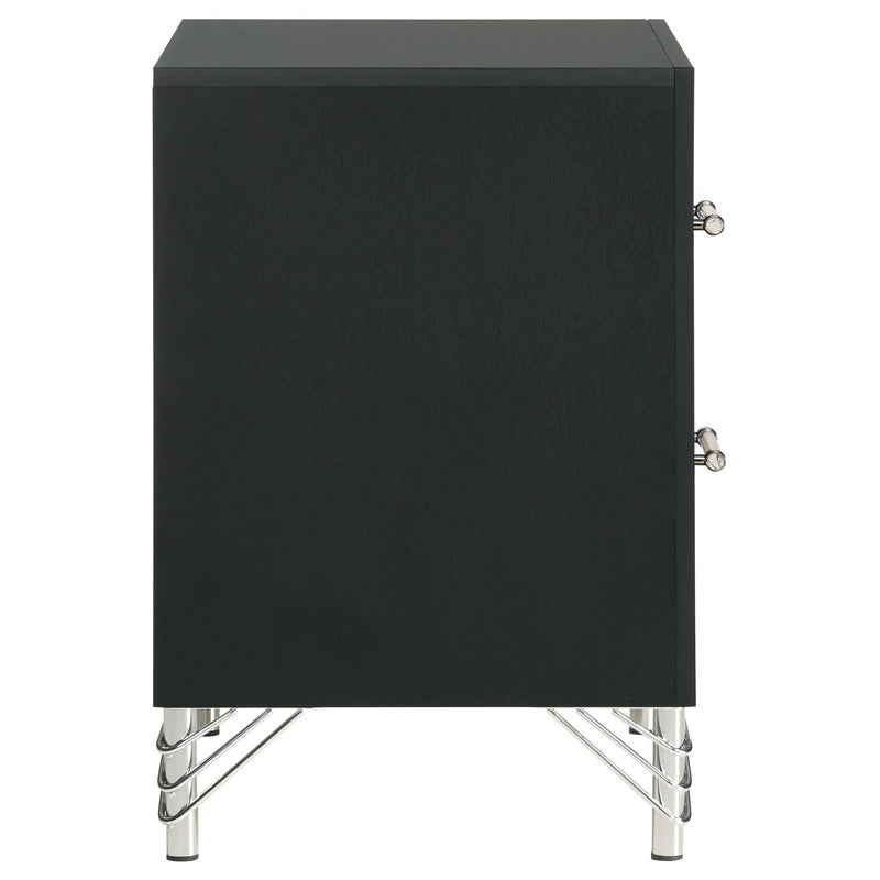 Coaster Furniture Lucia 224992 2-Drawer Nightstand Bedside Table - Black IMAGE 9