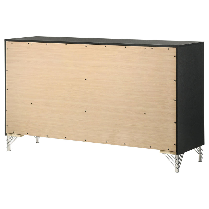 Coaster Furniture Lucia 224993 6-Drawer Dresser Cabinet - Black IMAGE 8