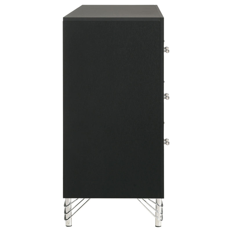 Coaster Furniture Lucia 224993 6-Drawer Dresser Cabinet - Black IMAGE 9
