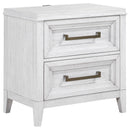 Coaster Furniture Marielle 224842 2-Drawer Nightstand Bedside Table - Distressed White IMAGE 1
