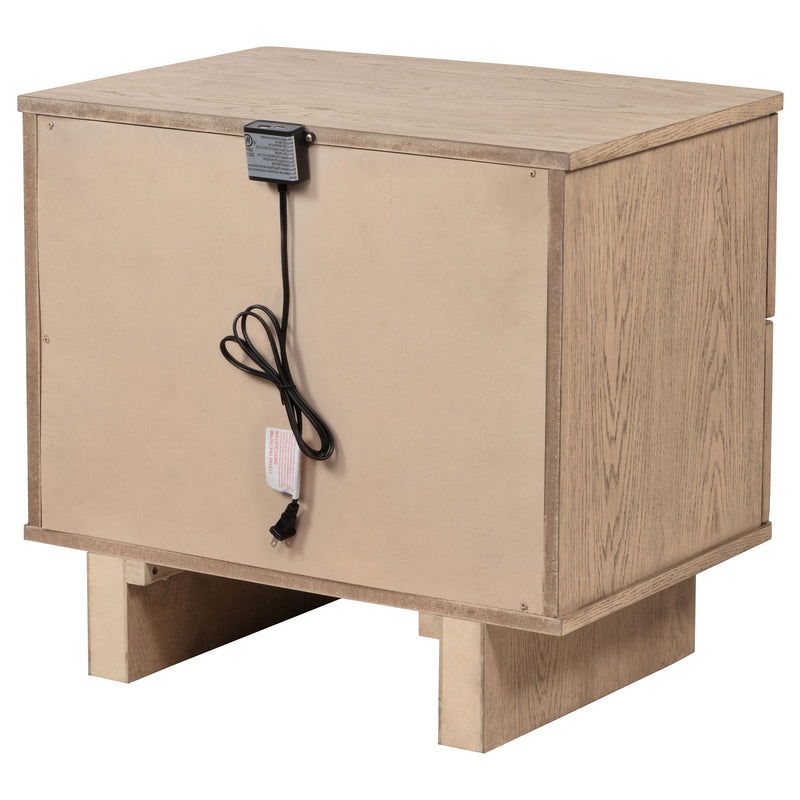 Coaster Furniture Kailani 225042 2-Drawer Nightstand Bedside Table - Beige Oak IMAGE 8