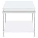 Coaster Furniture Marcia 708157 Rectangular Side End Table - White High Gloss IMAGE 7